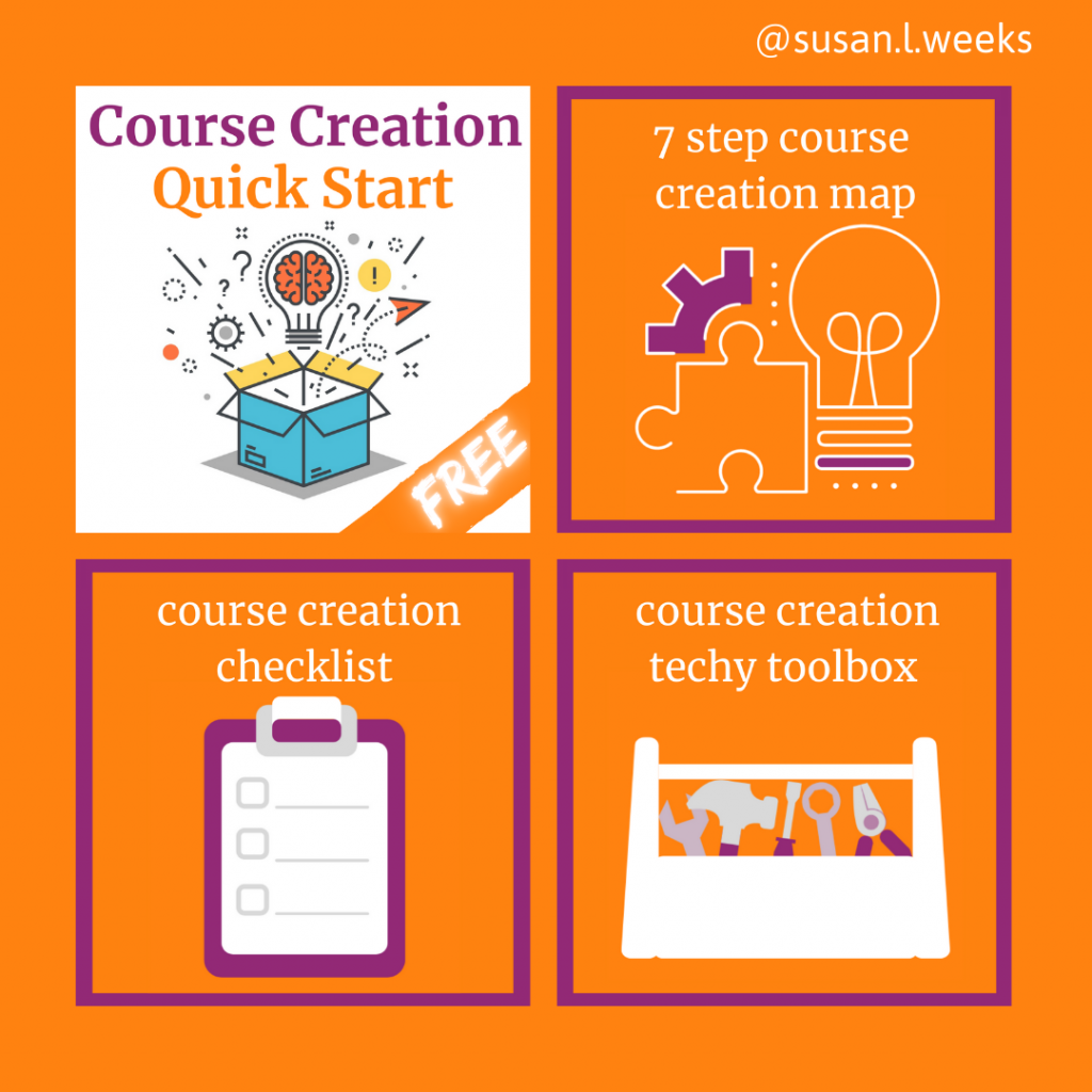 course creation quick start graphic for blog post