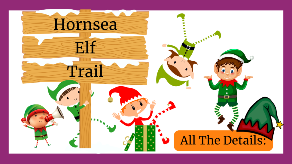 hornsea elf trail blog info post image showing several green and red elf on the shelf characters