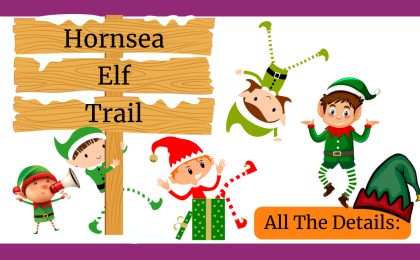 hornsea elf trail blog info post image showing several green and red elf on the shelf characters