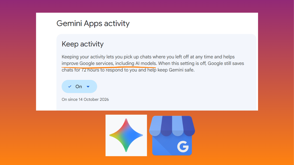 keep gemini apps activity switched ON
